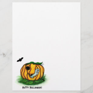 The Ghost of Halloween , Bat , Ghost and Spider Custom Letterhead
