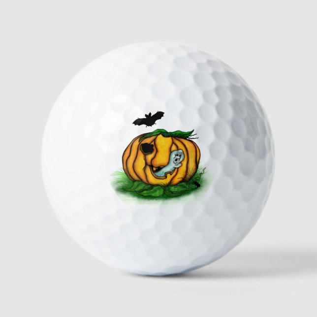 The Ghost of Halloween , Bat , Ghost and Spider Golf Balls (Front)