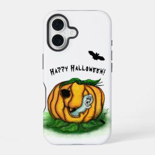 The Ghost of Halloween , Bat , Ghost and Spider iPhone 16 Case