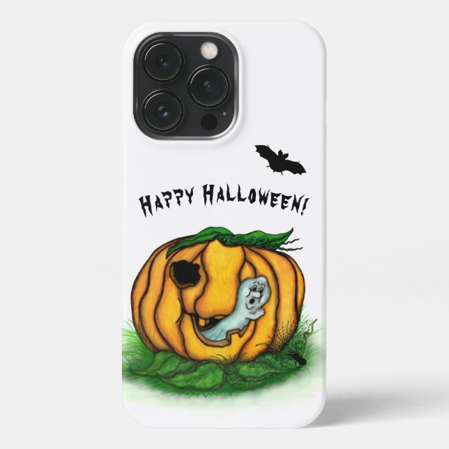 The Ghost of Halloween , Bat , Ghost and Spider iPhone Case (Back)