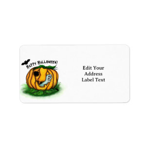 The Ghost of Halloween , Bat , Ghost and Spider Label