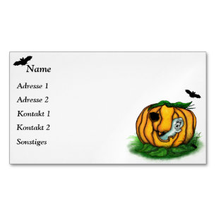 The Ghost of Halloween , Bat , Ghost and Spider Magnetic Business Card