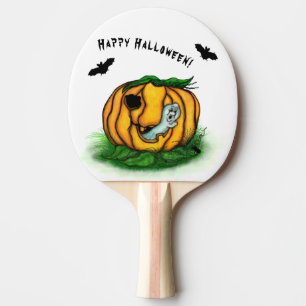 The Ghost of Halloween , Bat , Ghost and Spider Ping Pong Paddle