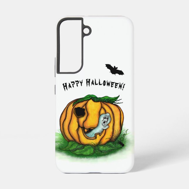 The Ghost of Halloween , Bat , Ghost and Spider Samsung Galaxy S22 Case (Back)