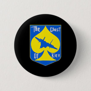 The Ghost Of Kiev I Stand With Ukraine Ukrainian S 6 Cm Round Badge