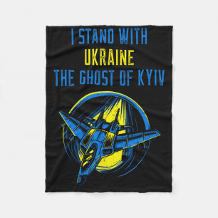The Ghost Of Kyiv Shirt I Stand With Ukraine Fleece Blanket