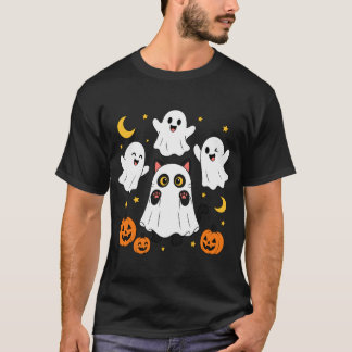 The Ghost’s Meow Spooky Sheet Felines T-Shirt