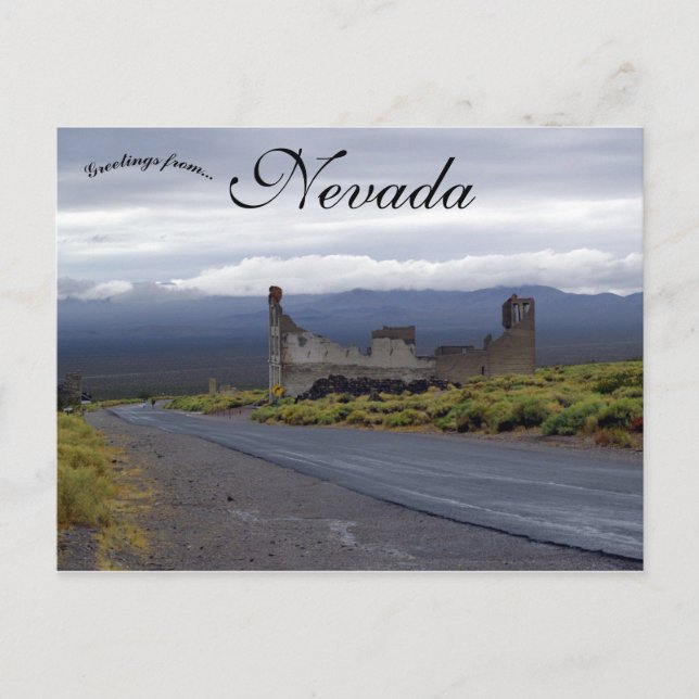 The Ghost Town of Rhyolite Nevada Postcard (Front)