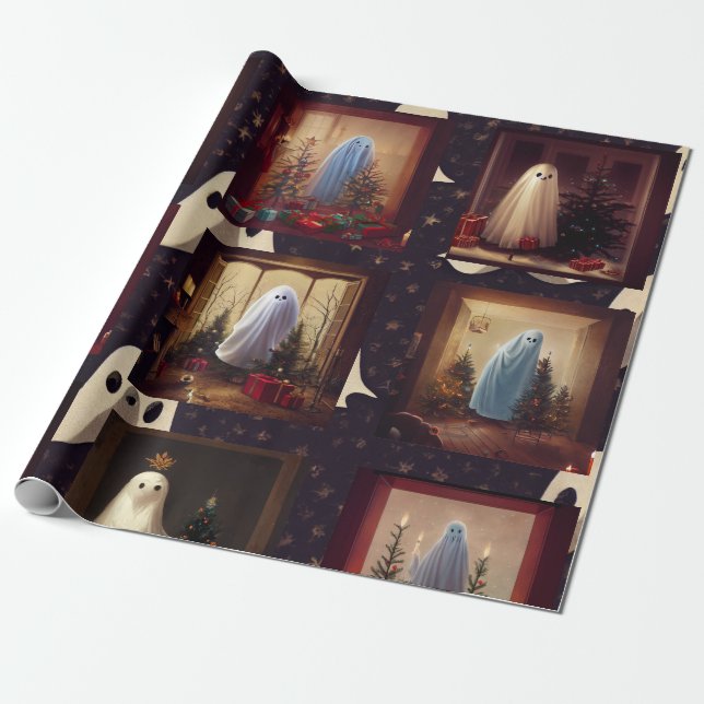 The Ghosts of Christmas  Wrapping Paper (Unrolled)