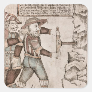 The giant Baugi, persuaded by Odin Square Sticker