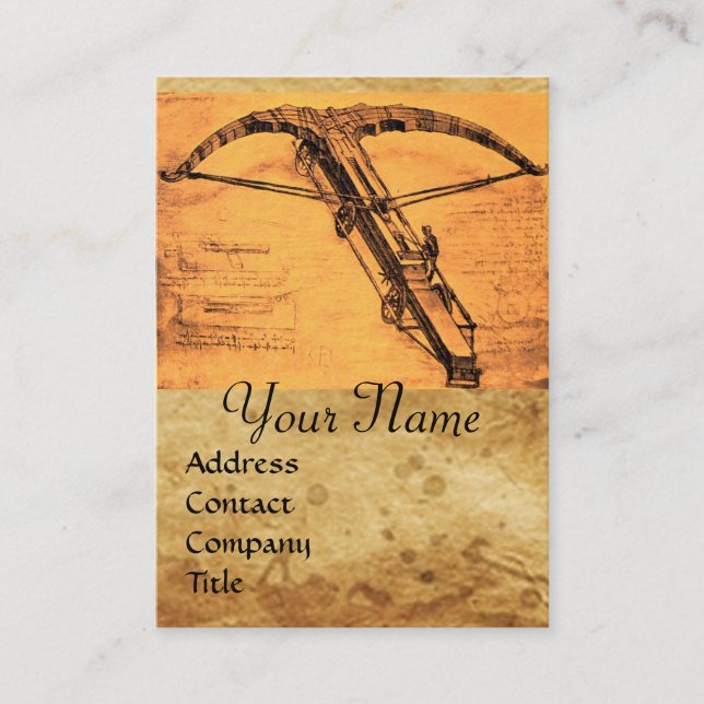 THE GIANT CROSSBOW MONOGRAM BUSINESS CARD (Front)