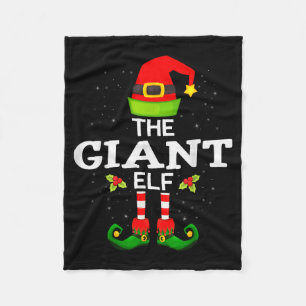 The Giant Elf Christmas Family Matching Pajama  Fleece Blanket