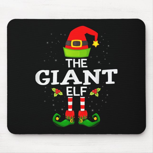 The Giant Elf Christmas Family Matching Pajama  Mouse Pad (Front)