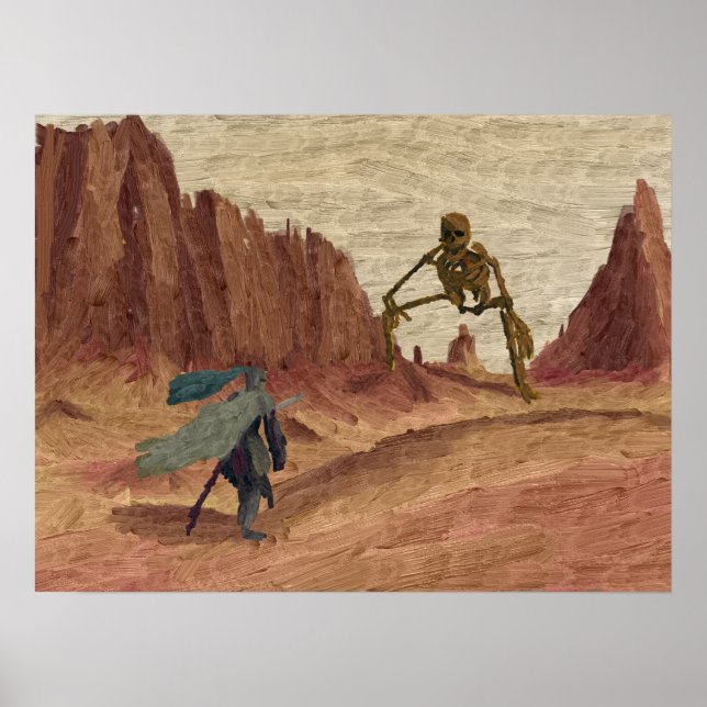 The Giant Skeleton of the Dusty Desert Poster (Front)