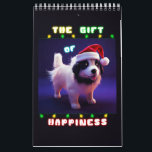 The Gift Of Happiness Puppy 25 December Christmas Calendar<br><div class="desc">The Gift Of Happiness Puppy 25 December Christmas. Christmas Day t-shirts, Santa tees, St Nicholas Tops, December Sweats, Germany mugs, North Pole caps, Xmas hoodies, Christmas socks, and Birthdays. Single Page Small Calendar, White. The Colourful designer-fitting outfits are for Festival lovers, Thanksgiving lovers, Christmas Day, Santa Clause, Xmas lovers, romance...</div>