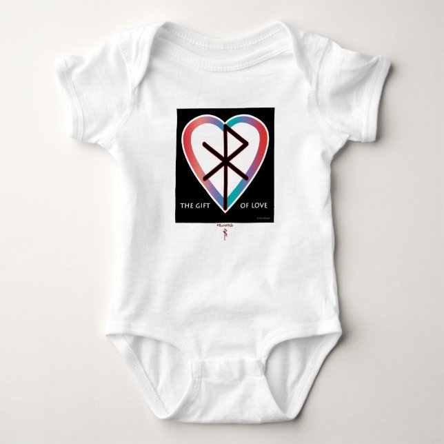 The Gift of Love #RuneKids Baby Bodysuit (Front)