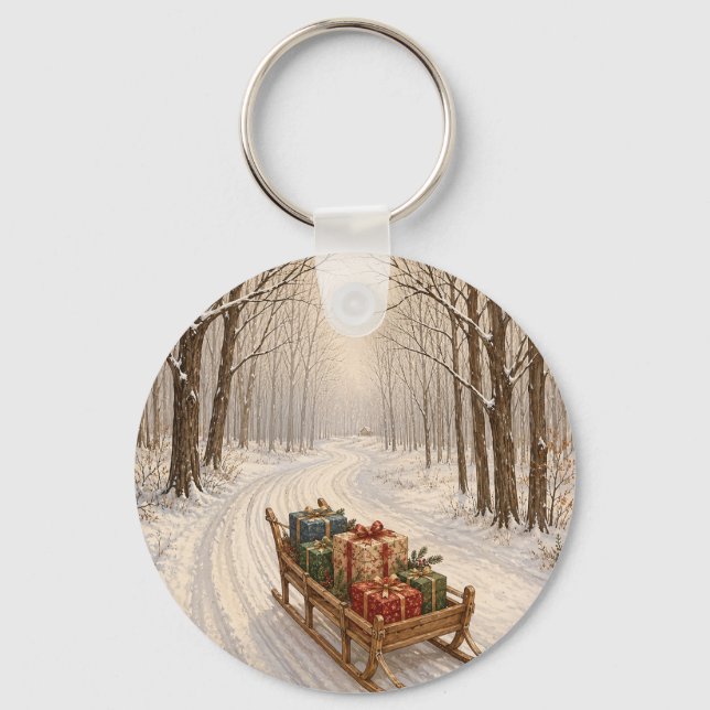 The Gift of the Winter Wood Key Ring (Back)