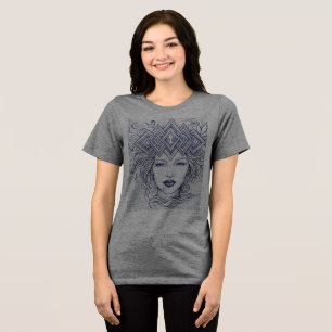 The Gilded Crown: Blue Ink Line Art Edition Tri-Blend Shirt