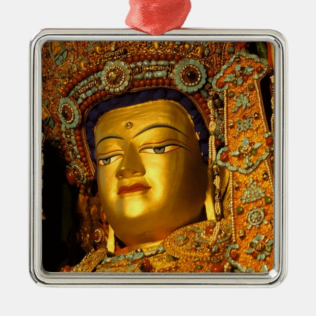 The gilded Jowo Buddha Statue, Jokhang Temple, Metal Tree Decoration (Front)