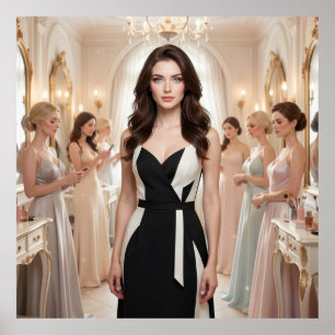 The Gilded Mirror Reflection of Beauty Poster