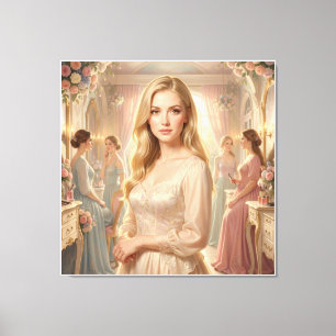 The Gilded Muse of Art Nouveau Canvas Print