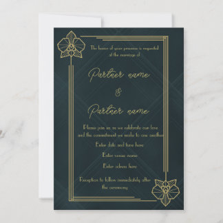 The Gilded Orchid Invitation