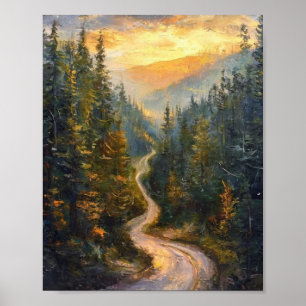 The Gilded Path: A Winding Journey Through Poster