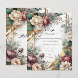 The Gilded Secret Garden Floral Glam R.S.V.P. Invitation