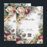 The Gilded Secret Garden Floral Glam Wedding Invitation<br><div class="desc">Thank You Card. Check out other items in this matching suite.</div>