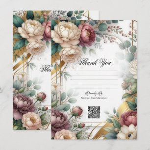 The Gilded Secret Garden Floral Glam Wedding Invitation