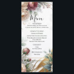 The Gilded Secret Garden Floral Glam Wedding  Menu<br><div class="desc">Menu. Matching items in this design are available.</div>