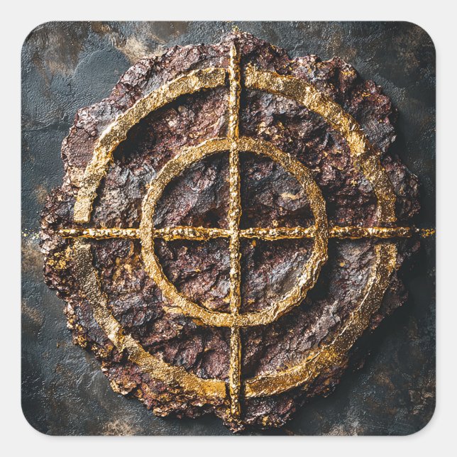 The Gilded Sigil Square Sticker (Front)