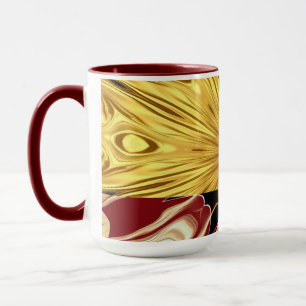 The Gilded Zenith: Molten Gold & Deep Crimson Luxu Mug