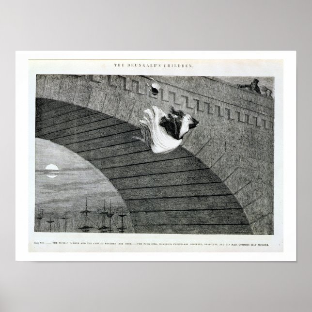 The Gin-Crazed Girl Commits Suicide, plate 8 of 'T Poster (Front)