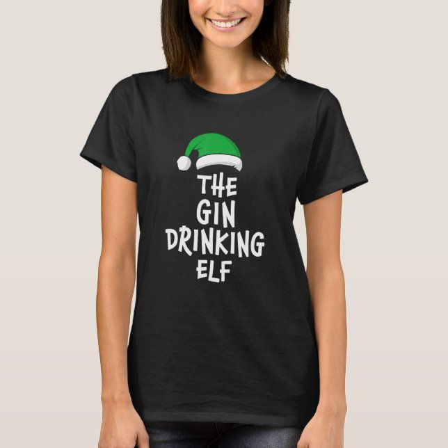 The Gin Drinking Elf T-Shirt (Front)