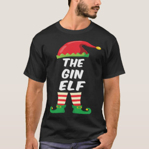 The Gin Elf Family Matching Funny Christmas Costum T-Shirt
