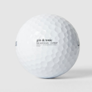 The Gin & Tonic - a cocktail loved by all! Golf Balls