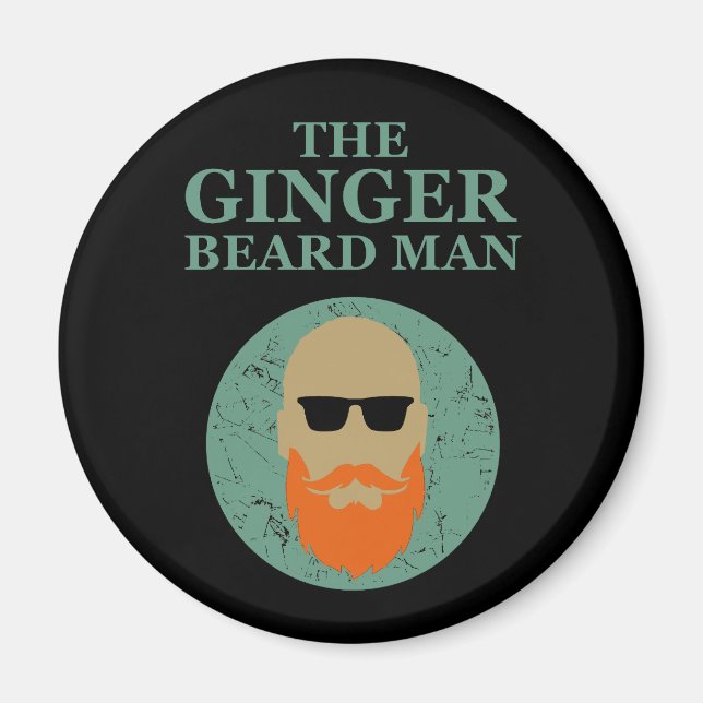 The ginger beard man magnet (Front)