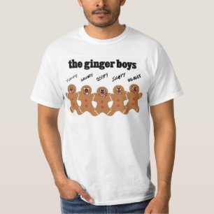 "The Ginger Boys" Gingerbread Man Boy Band T-Shirt