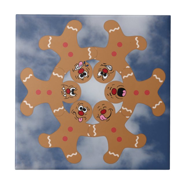 "The Ginger Boys" Gingerbread Skydiving Formation Tile (Front)