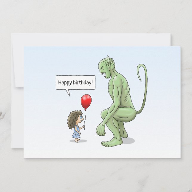 The Girl and Goblin Card (Front)