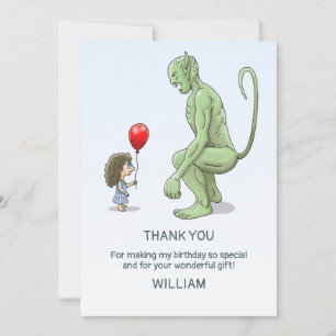 The Girl and The Big Troll Thank You Card