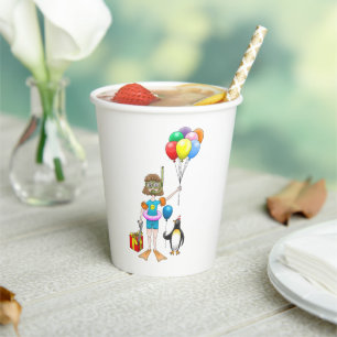 The Girl and the Penguin's Party Paper Cups