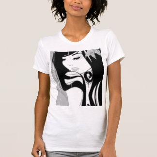 the girl black and white T-Shirt