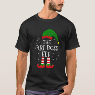 The Girl Boss Elf Matching Family Christmas Pajama T-Shirt