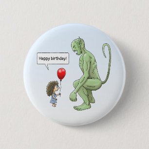 The Girl & Goblin 6 Cm Round Badge