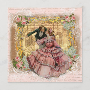 The Girl in the Pink Ruffled Dress Invitation