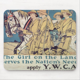 The Girl on the Land Serves the Nation's Need Mouse Pad