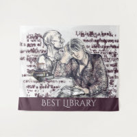 The girl reading a book tapestry