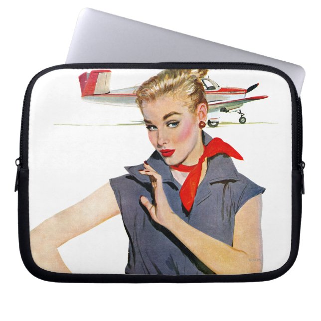 The Girl Who Stole Aeroplanes Laptop Sleeve (Front)